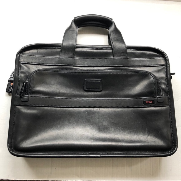 Tumi Handbags - Tumi Black Leather Unisex Laptop Computer Bag